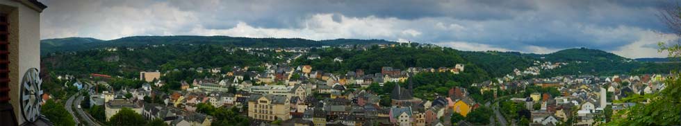 Idar-Oberstein - Bilck aus der Felsenkirche ins Tal